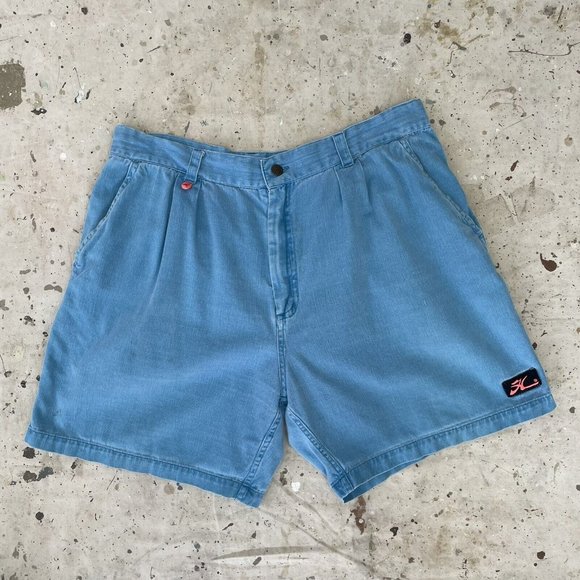Hobie Other - Vintage 90’s Hobie Cotton Shorts Turquoise Color Men’s 36"
